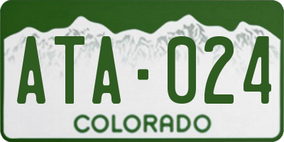 CO license plate ATA024