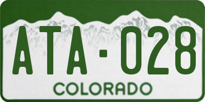 CO license plate ATA028