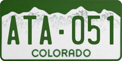 CO license plate ATA051