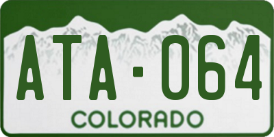 CO license plate ATA064