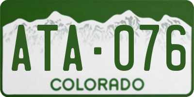 CO license plate ATA076