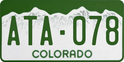 CO license plate ATA078