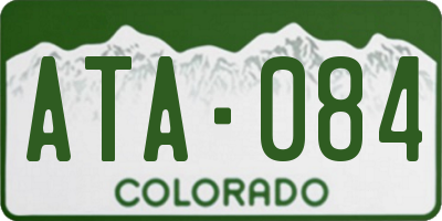 CO license plate ATA084