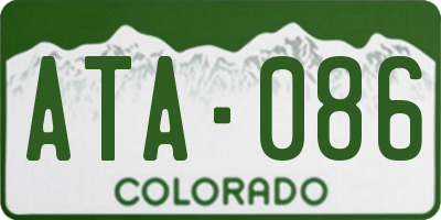 CO license plate ATA086
