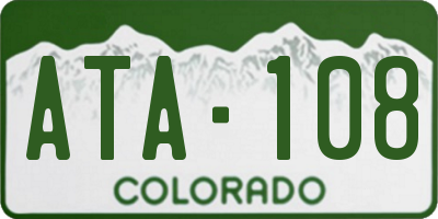 CO license plate ATA108
