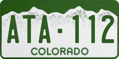 CO license plate ATA112