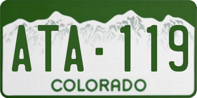 CO license plate ATA119