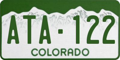 CO license plate ATA122
