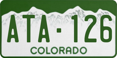 CO license plate ATA126