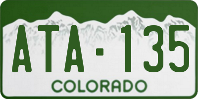 CO license plate ATA135