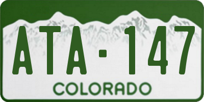 CO license plate ATA147