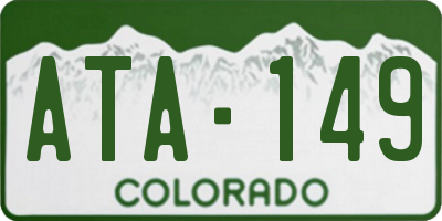 CO license plate ATA149