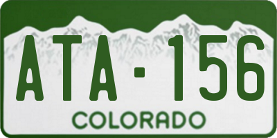CO license plate ATA156