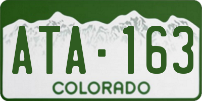 CO license plate ATA163