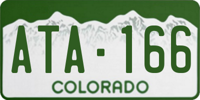 CO license plate ATA166