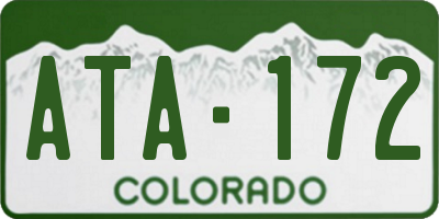 CO license plate ATA172