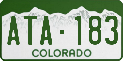 CO license plate ATA183