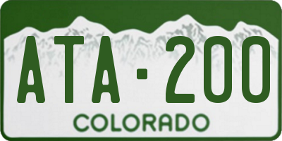 CO license plate ATA200