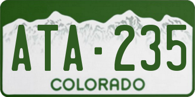 CO license plate ATA235