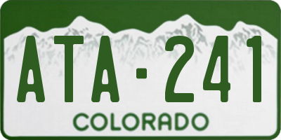CO license plate ATA241