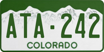 CO license plate ATA242
