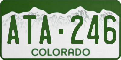 CO license plate ATA246