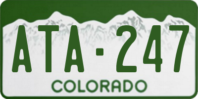 CO license plate ATA247