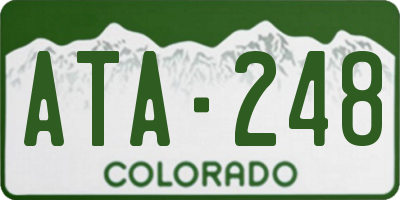 CO license plate ATA248