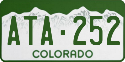 CO license plate ATA252
