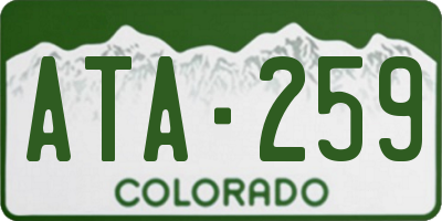 CO license plate ATA259