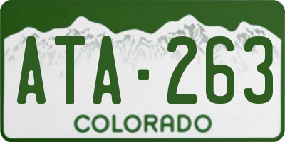 CO license plate ATA263