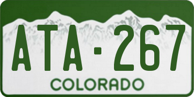CO license plate ATA267
