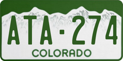 CO license plate ATA274