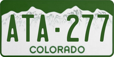 CO license plate ATA277