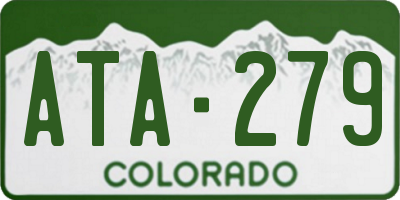 CO license plate ATA279