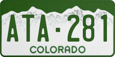 CO license plate ATA281