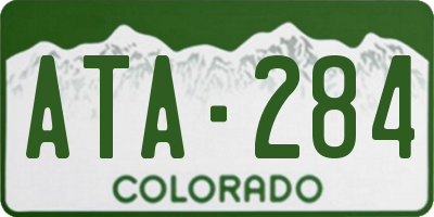 CO license plate ATA284