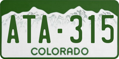 CO license plate ATA315
