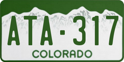 CO license plate ATA317