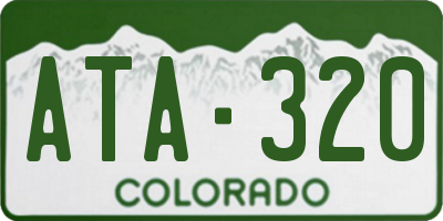CO license plate ATA320