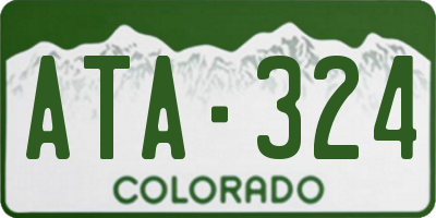 CO license plate ATA324