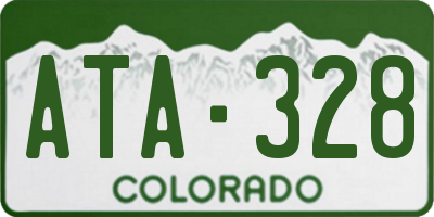 CO license plate ATA328