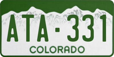 CO license plate ATA331