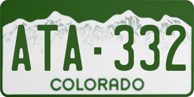 CO license plate ATA332