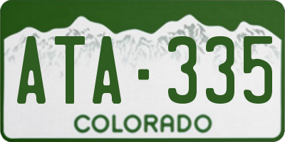 CO license plate ATA335