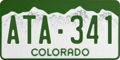 CO license plate ATA341