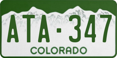 CO license plate ATA347