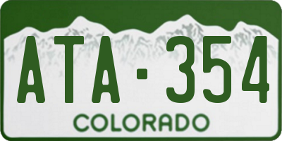 CO license plate ATA354