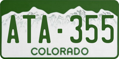 CO license plate ATA355