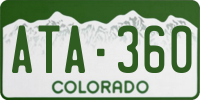 CO license plate ATA360